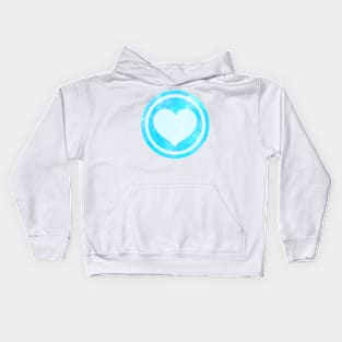 Blue Watercolor Heart Kids Hoodie